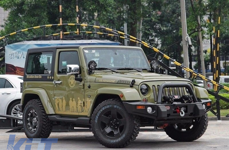 Pedane laterali adatto per Jeep Wrangler Rubicon JK (2007-2017) 2 Porte Design retrò - immagine 6